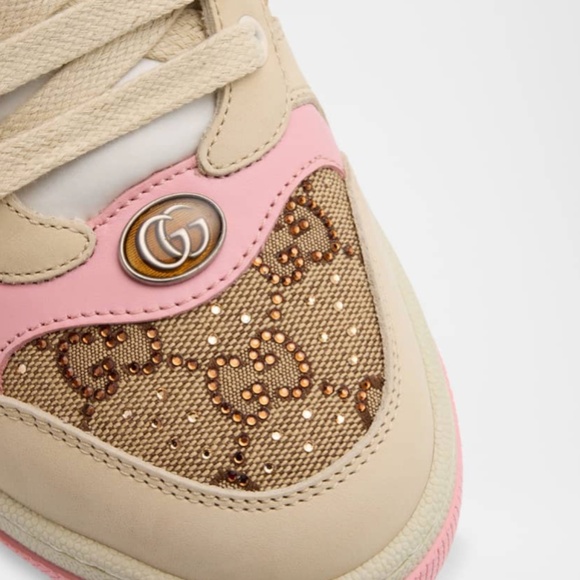 GUCCI Screener GG Canvas Crystal Sneakers - Picture 3 of 10